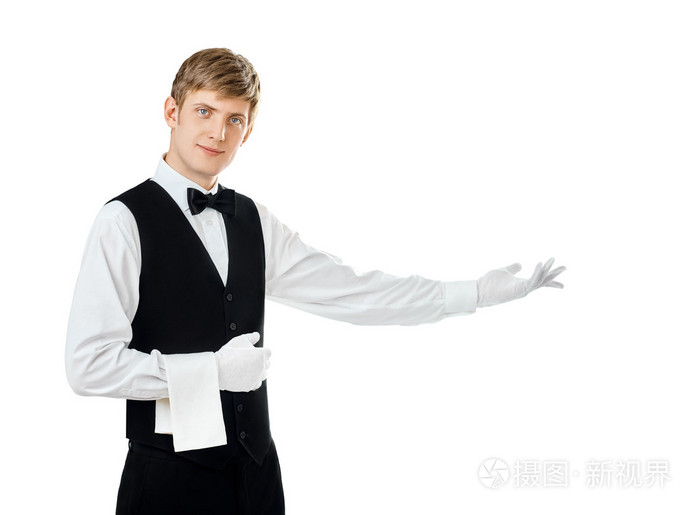服务员手势欢迎